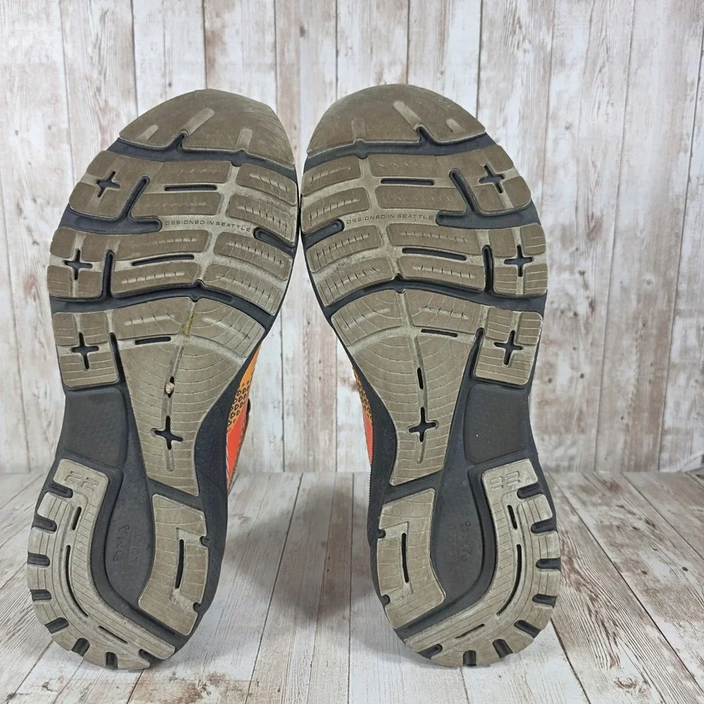 Brooks Adrenaline GTS 22 Men Orange Road Running‎ Shoes Sneakers Size 11